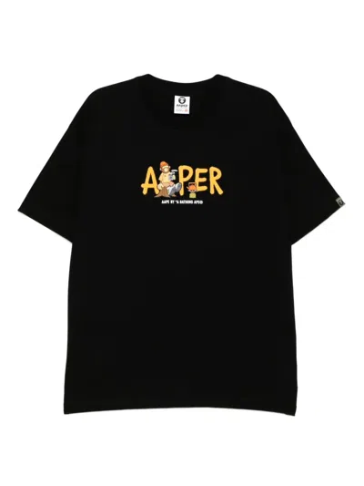 Aape By A Bathing Ape Aaper T-shirt In Black