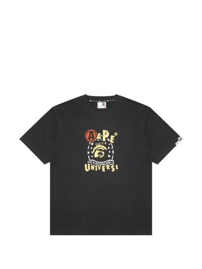 Aape By A Bathing Ape Aapeunvs Graphic T-shirt In Black
