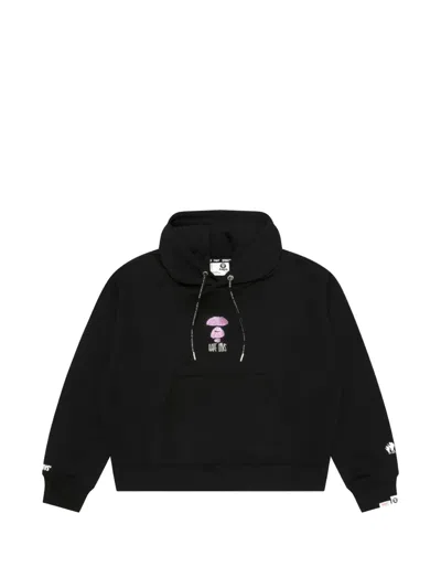 Aape By A Bathing Ape Aapeunvs Logo-print Drawstring Hoodie In Black