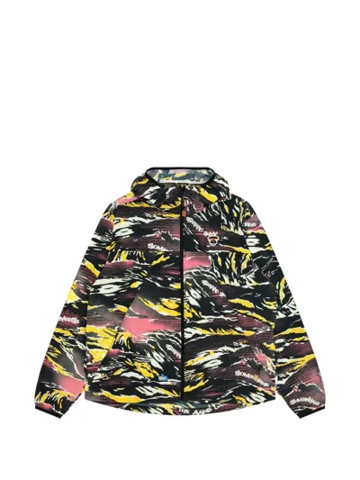 Aape By A Bathing Ape Aapeunvs Patterned Hooded Jacket In Black