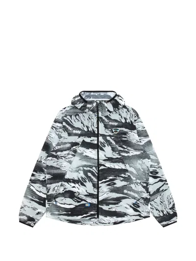 Aape By A Bathing Ape Aapeunvs Patterned Hooded Jacket In Black