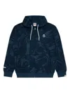 Aape By A Bathing Ape Abstract-print Zip-up Hoodie In Blue