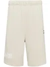Aape By A Bathing Ape Elasticated Logo Print Shorts In Neutrals