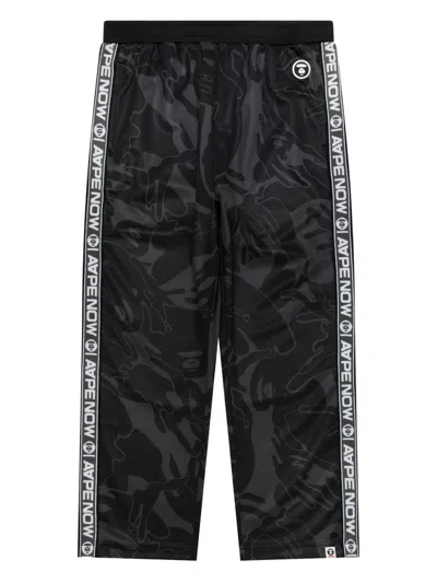 Aape By A Bathing Ape Ape Head Camouflage Track Pants In Black