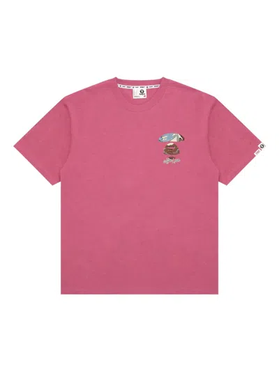 Aape By A Bathing Ape Ape Head Graphic T-shirt In Pink