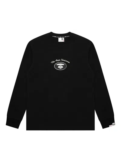 Aape By A Bathing Ape Ape Head Logo Long-sleeved Sweatshirt In Black