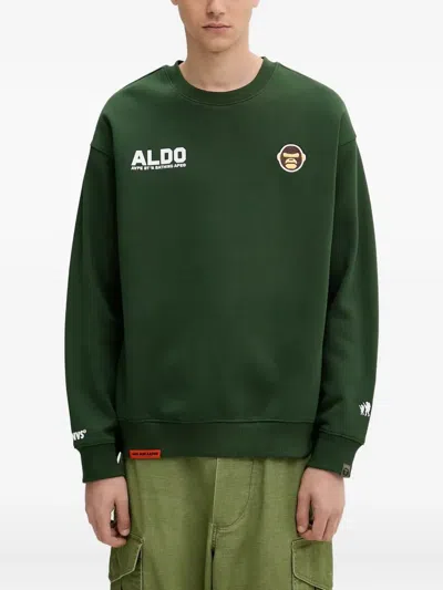 Aape By A Bathing Ape Ape-head Logo Sweatshirt In Green