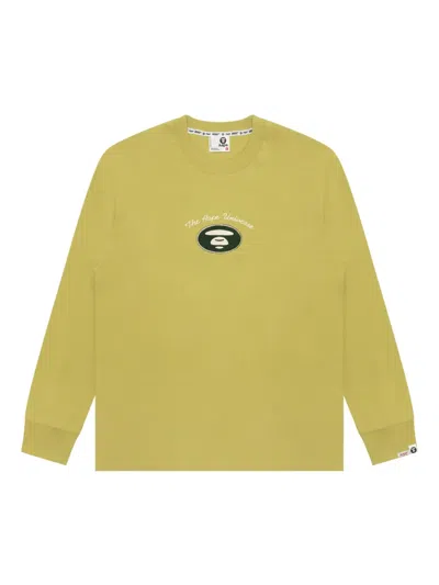 Aape By A Bathing Ape Ape Head Long-sleeved T-shirt In Green