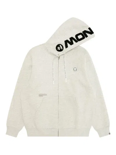 Aape By A Bathing Ape Ape Head Zip-up Hoodie In Neutral
