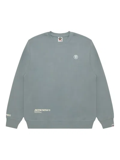 Aape By A Bathing Ape Ape Now 9 Logo Sweatshirt In Gray