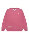 Aape By A Bathing Ape Ape Now Heart Logo-patch Sweatshirt In Pink