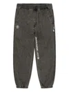 Aape By A Bathing Ape Ape Now Logo-appliqué Regular Jeans In Gray