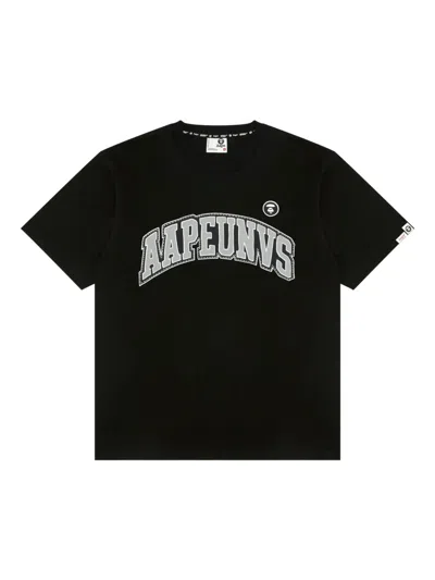 Aape By A Bathing Ape Ape University-style T-shirt In Black