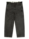 Aape By A Bathing Ape Appliqué Belted Trousers In Gray