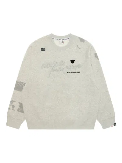 Aape By A Bathing Ape Appliqué-patch Sweatshirt In Neutral
