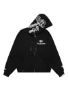 Aape By A Bathing Ape Applique Zip-up Hoodie In Black