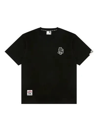 Aape By A Bathing Ape Athletic Dept Logo T-shirt In Black