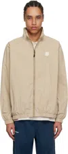 Aape By A Bathing Ape Aapenow Windbreaker Mit Moonface-logo In Bgl Light Beige