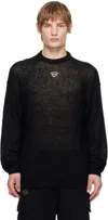 Aape By A Bathing Ape Black Aape Main Knit Sweater In Bkx Black