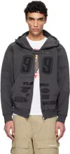 Aape By A Bathing Ape Black Aape Main Zip-up Hoodie In Bkl Light Black