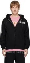 Aape By A Bathing Ape Aape Now-logo Zip-up Hoodie In Bkx Black