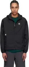 Aape By A Bathing Ape Moonface Logo Windbreaker Jacket In Bkx Black