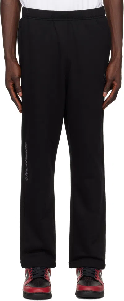 Aape By A Bathing Ape Black 'aape Now' Lounge Pants In Bkx Black