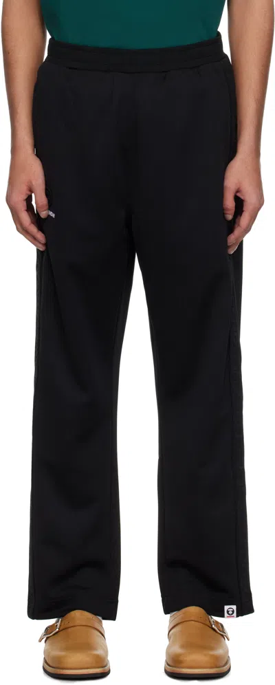 Aape By A Bathing Ape Black 'aape Now' Sweatpants In Bkx Black