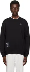 Aape By A Bathing Ape Black 'aape Now' Sweatshirt In Bkx Black