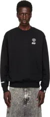 Aape By A Bathing Ape Black 'aape Now' Sweatshirt In Bkx Black