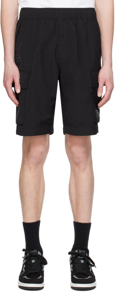 Aape By A Bathing Ape Black Drawstring Shorts In Bkx Black