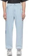 Aape By A Bathing Ape Blue 'aape Now' Jeans In Bll Light Blue