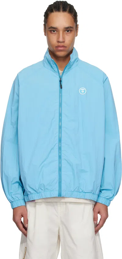 Aape By A Bathing Ape Blue 'aape Now' Light Weight Jacket In Bll Light Blue