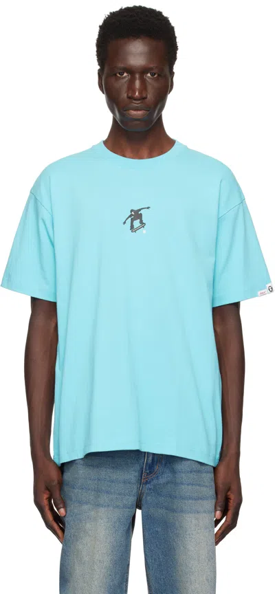 Aape By A Bathing Ape Blue Theme Main T-shirt In Bll Light Blue