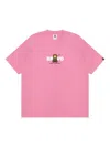 Aape By A Bathing Ape Bravo Monkey-embellished T-shirt In Pink