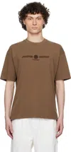 Aape By A Bathing Ape Logo Embroidered T-shirt In Bwx Brown