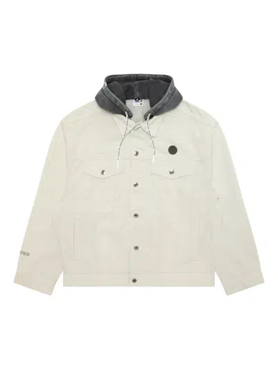 Aape By A Bathing Ape Buttoned-front Hooded Jacket In White