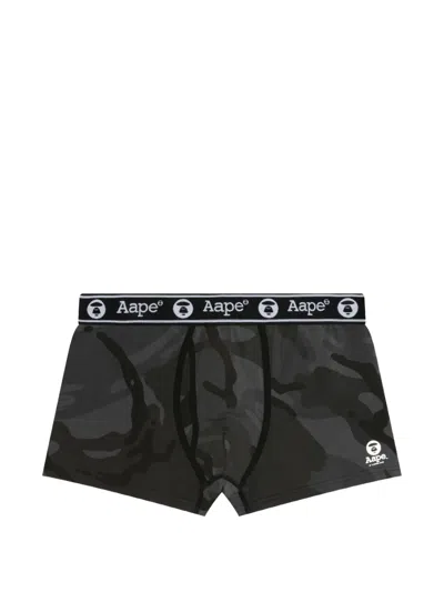 Aape By A Bathing Ape Camo Logo-waistband Boxers In Multi