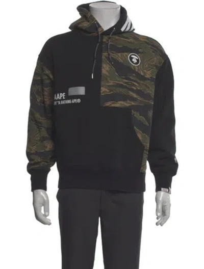 Pre-owned Aape By A Bathing Ape Camo Printed Hoodie In Gray