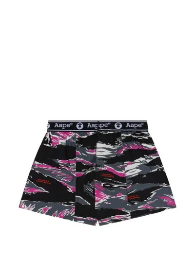 Aape By A Bathing Ape Camo-print Boxers In Multi