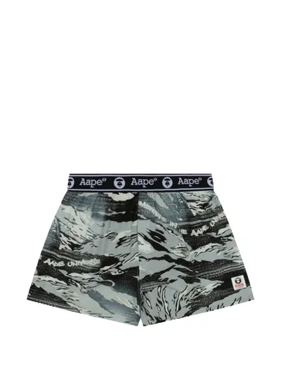 Aape By A Bathing Ape Camo-print Boxers In Multi