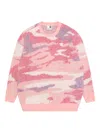 Aape By A Bathing Ape Camouflage Embroidered Sweater In Pink