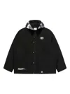 Aape By A Bathing Ape Camouflage-pattern Hooded Jacket In Black