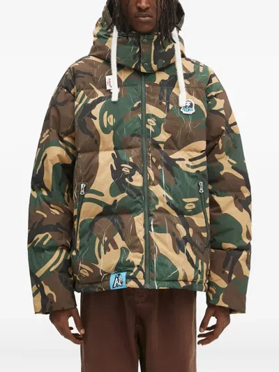 Aape By A Bathing Ape Camouflage-pattern Padded Jacket In Multi