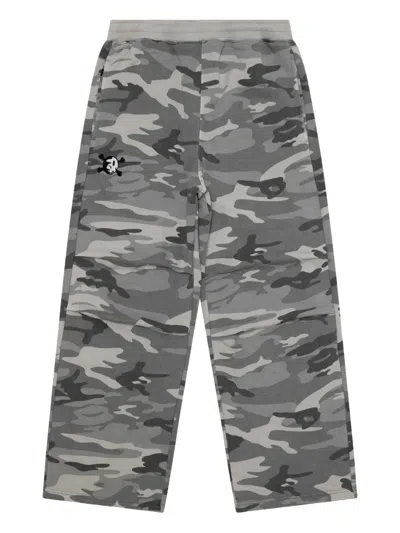 Aape By A Bathing Ape Camouflage-pattern Track Pants In Gray