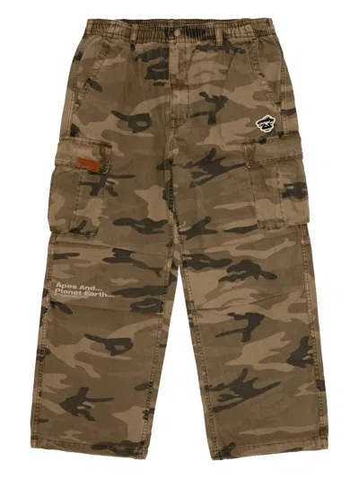 Aape By A Bathing Ape Camouflage-pattern Trousers In Multi