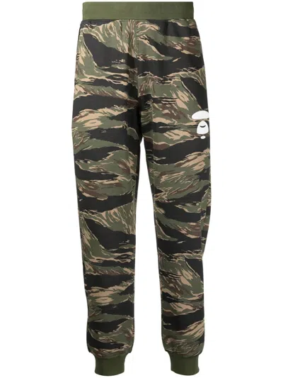 Aape By A Bathing Ape Camouflage-print Cotton Track Pants In Mehrfarbig