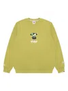 Aape By A Bathing Ape Camouflage-print Crew-neck Sweatshirt In Green
