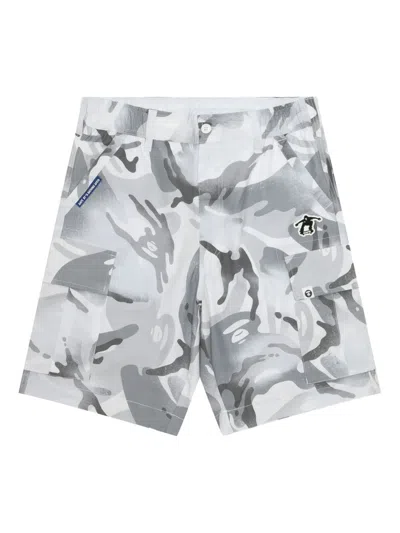 Aape By A Bathing Ape Camouflage-print Shorts In White