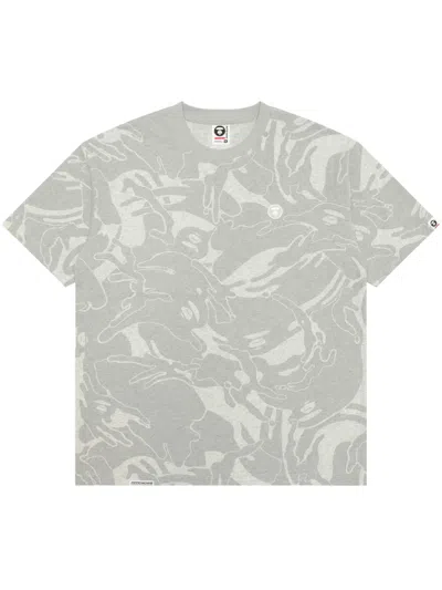 Aape By A Bathing Ape Camouflage-print T-shirt In Grau